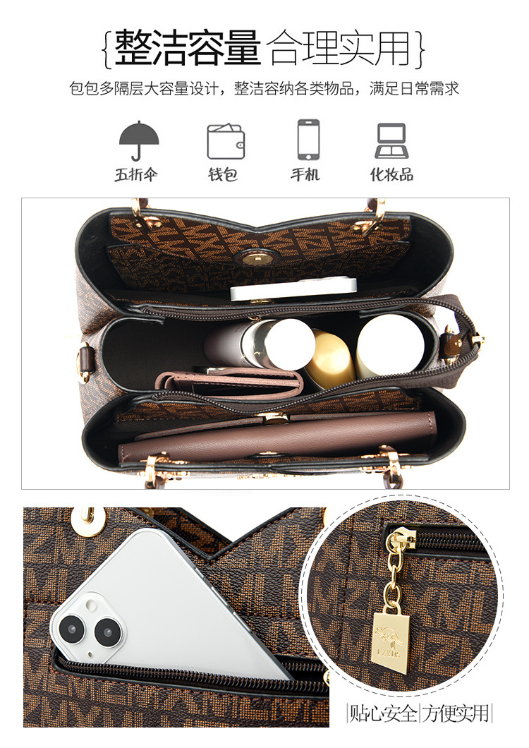 Xin Kangaroo Soft Leather Bag 2023 New Style Atmospheric Mother Handbag Fashionable Middle-aged Crossbody Shoulder Bag - Image 17