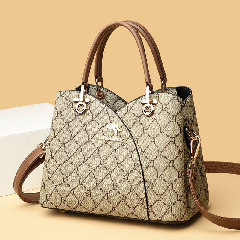 Xin Kangaroo Soft Leather Bag 2023 New Style Atmospheric Mother Handbag Fashionable Middle-aged Crossbody Shoulder Bag - Image 3