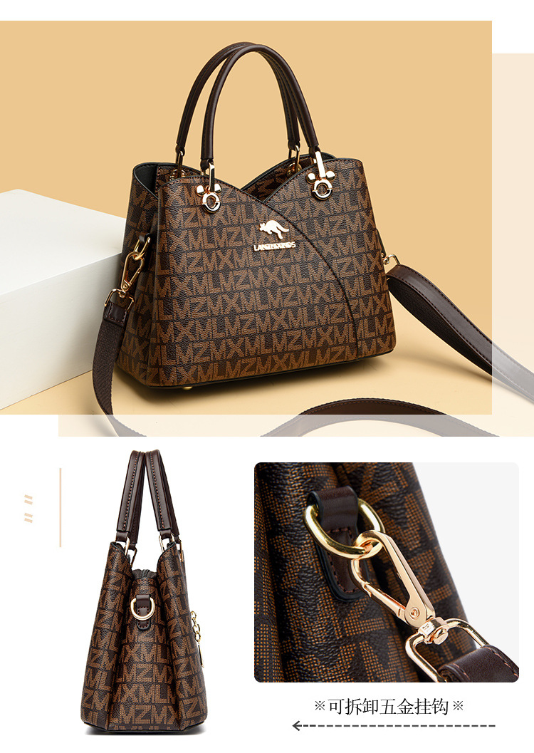 Xin Kangaroo Soft Leather Bag 2023 New Style Atmospheric Mother Handbag Fashionable Middle-aged Crossbody Shoulder Bag - Image 14
