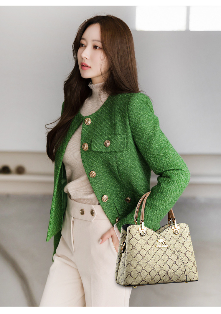 Xin Kangaroo Soft Leather Bag 2023 New Style Atmospheric Mother Handbag Fashionable Middle-aged Crossbody Shoulder Bag - Image 20