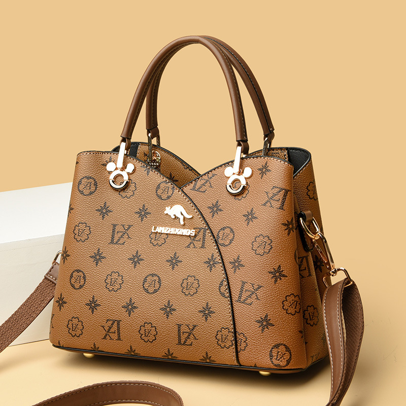 Xin Kangaroo Soft Leather Bag 2023 New Style Atmospheric Mother Handbag Fashionable Middle-aged Crossbody Shoulder Bag - Image 4
