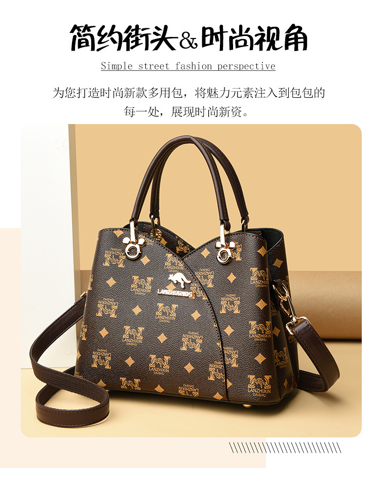 Xin Kangaroo Soft Leather Bag 2023 New Style Atmospheric Mother Handbag Fashionable Middle-aged Crossbody Shoulder Bag - Image 12