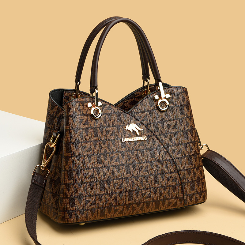 Xin Kangaroo Soft Leather Bag 2023 New Style Atmospheric Mother Handbag Fashionable Middle-aged Crossbody Shoulder Bag - Image 2