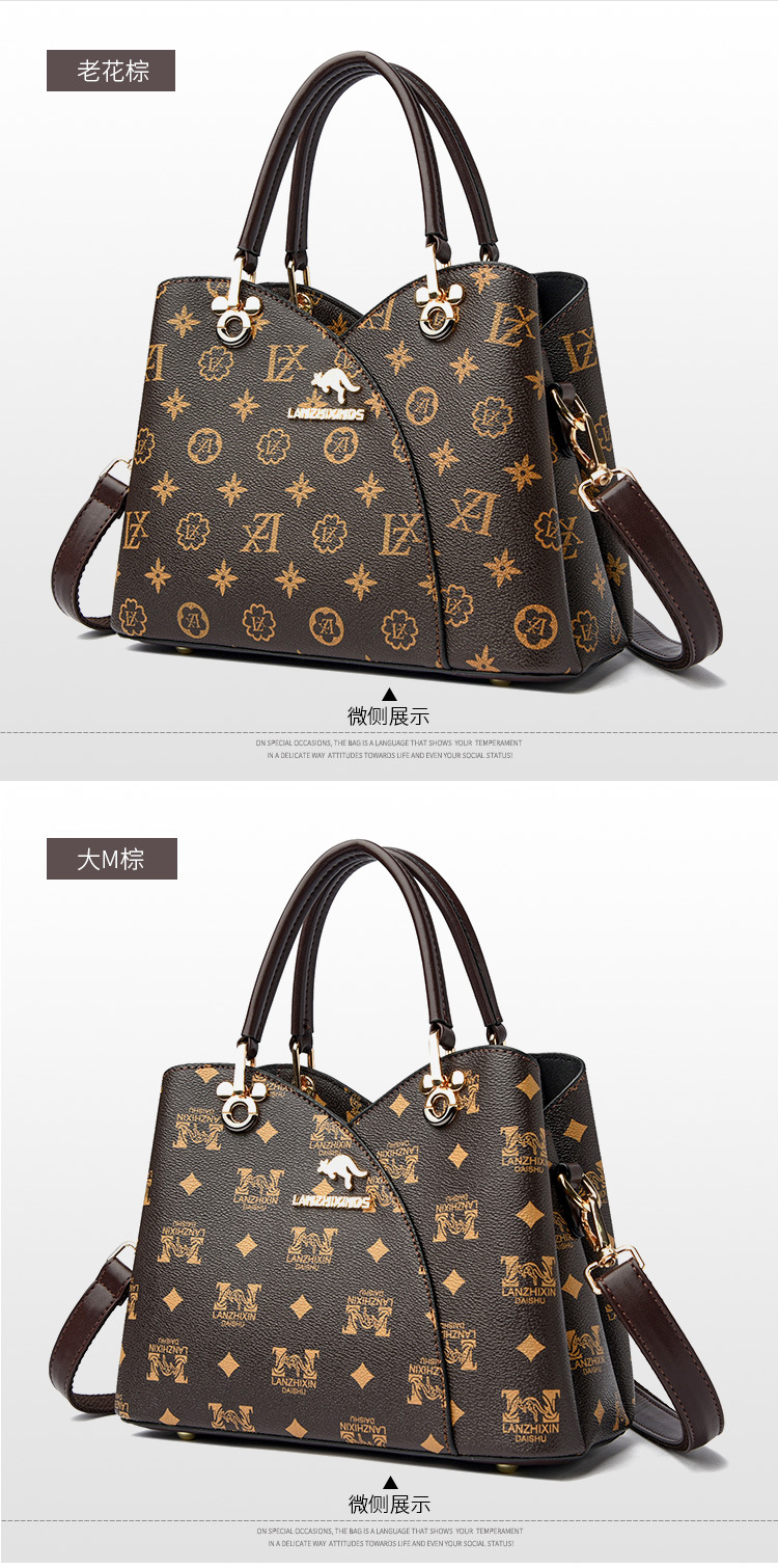 Xin Kangaroo Soft Leather Bag 2023 New Style Atmospheric Mother Handbag Fashionable Middle-aged Crossbody Shoulder Bag - Image 32
