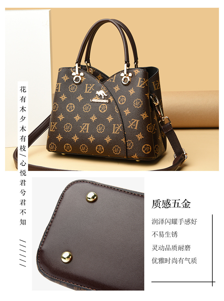 Xin Kangaroo Soft Leather Bag 2023 New Style Atmospheric Mother Handbag Fashionable Middle-aged Crossbody Shoulder Bag - Image 16