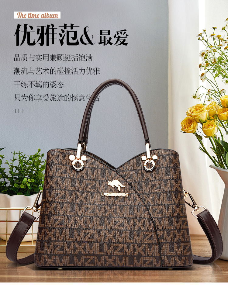 Xin Kangaroo Soft Leather Bag 2023 New Style Atmospheric Mother Handbag Fashionable Middle-aged Crossbody Shoulder Bag - Image 10