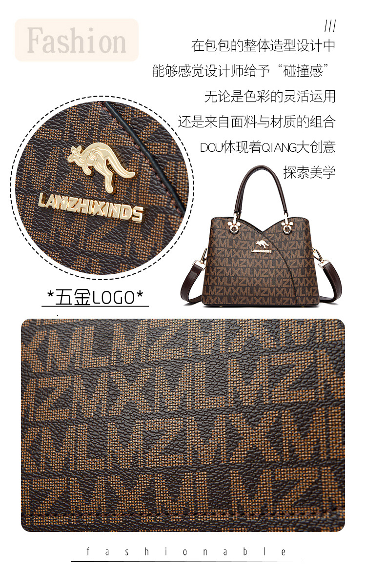 Xin Kangaroo Soft Leather Bag 2023 New Style Atmospheric Mother Handbag Fashionable Middle-aged Crossbody Shoulder Bag - Image 13