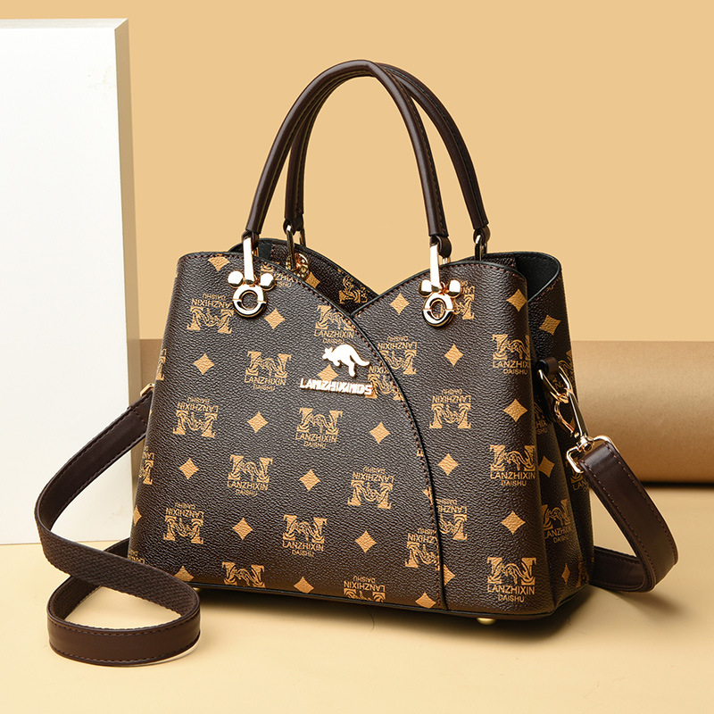 Xin Kangaroo Soft Leather Bag 2023 New Style Atmospheric Mother Handbag Fashionable Middle-aged Crossbody Shoulder Bag - Image 9