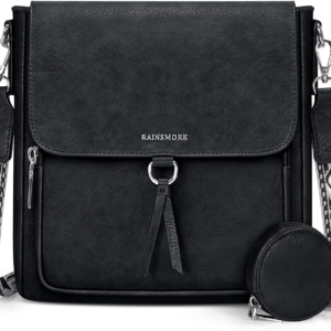 Cross Body Bag Women PU Leather Women'S Cross-Body Bags Medium Crossbody Bag Ladies Handbags & Shoulder Bags with Adjustable Wide Strap