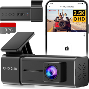 Dash Cam Front Wifi 2.5K 1440P Car Camera Dash Camera for Cars with App | Night Vision, 24H Parking Mode, G-Sensor, Loop Recording, 32G Card, Support 256GB Max
